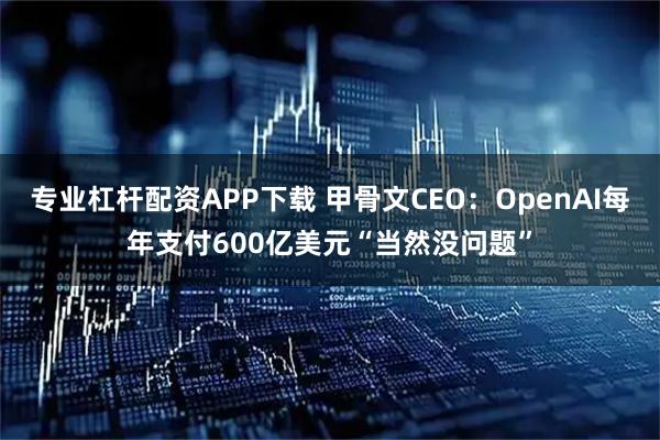 专业杠杆配资APP下载 甲骨文CEO：OpenAI每年支付600亿美元“当然没问题”